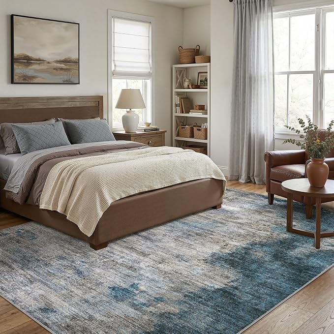 DMOYEST 9x12 Area Rug for Living Room, Washable & Non Slip Large Indoor Carpet - Image 3