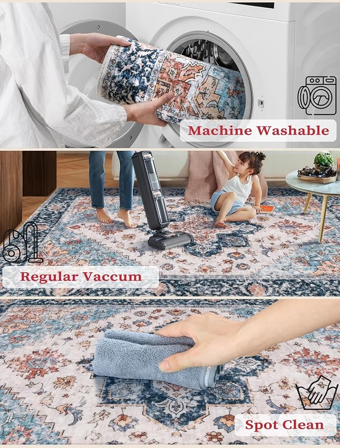 SERISSA Runner Rug for Hallways, 3x14 Washable Non Slip Kitchen Runner Rug - Image 3