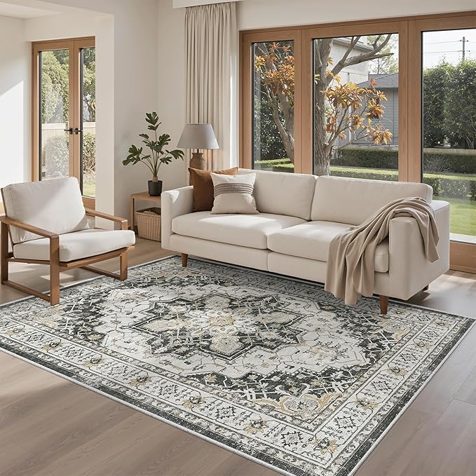 Madane Area Rug 3x5, Entryway Washable Vintage Runners Bedroom Non Slip Indoor - Image 4