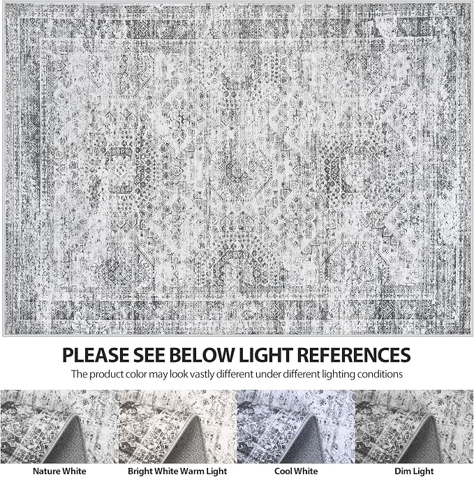 6x9 Area Rugs for Living Room Rug Washable: Abstract Rug for Dining Room - Image 7
