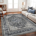 CHAMPLANT Area Rug 6'x9' Washable Vintage Traditional Floor Cover Thin Retro by CHAMPLANT