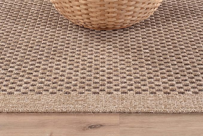 CAMILSON Easy Jute Rug 8x10, Indoor Outdoor Natural Color Fiber Area Rugs - Image 8