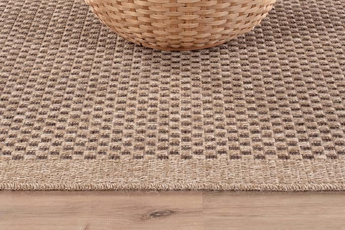 CAMILSON Easy Jute Rug 4x6, Indoor Outdoor Natural Color Fiber Area Rugs - Image 3