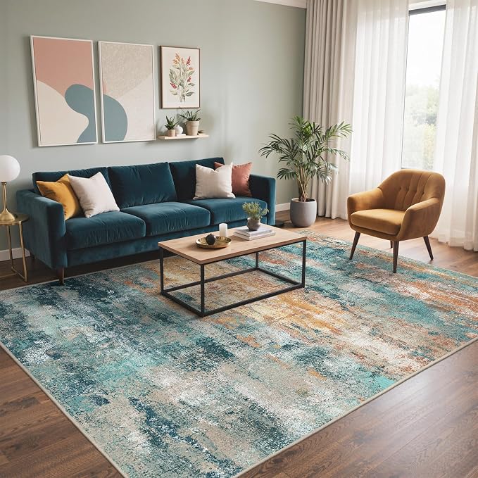 BEIMO Area Rugs 6x9 for Living Room Bedroom, Modern Abstract Machine Washable - Image 2