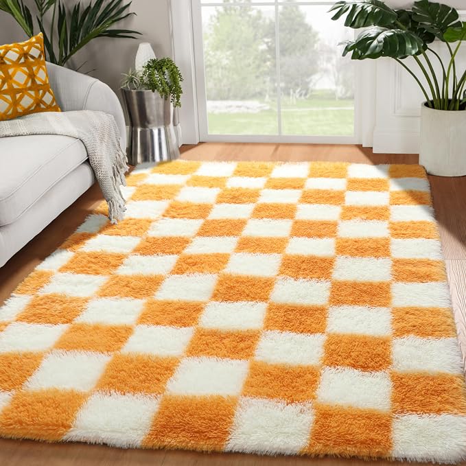 KICMOR 4x6 Rugs for Bedroom Living Room, Furry Plush Soft Rug for Kids Boys by KICMOR