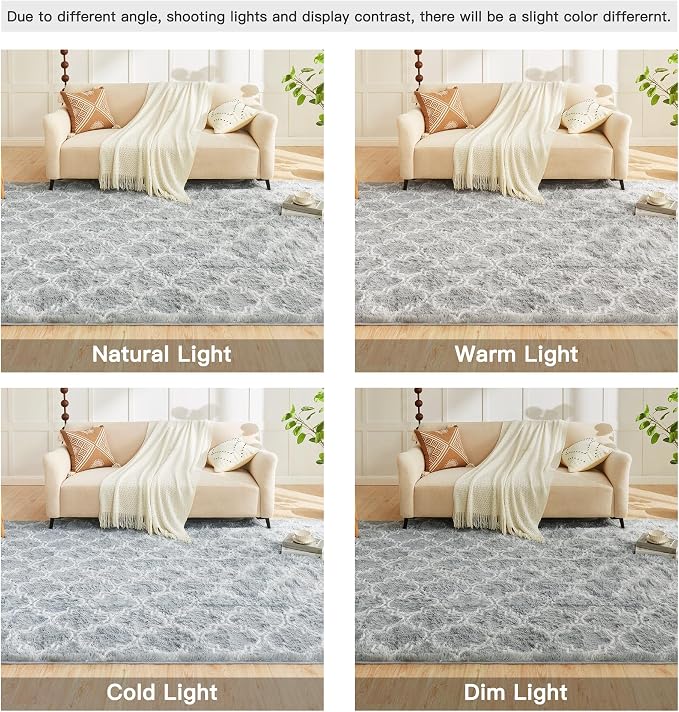 Litanika 5x8 Geometric Shag Area Rug - Image 7