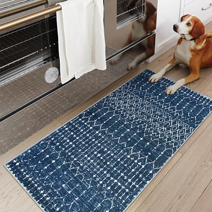 Lahome Moroccan Runner Rugs for Hallway 2x4 Bathroom Rugs Non-Slip Small Throw - Image 9