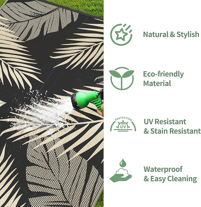 GENIMO Outdoor Rug 10' x 14' Waterproof - Image 6