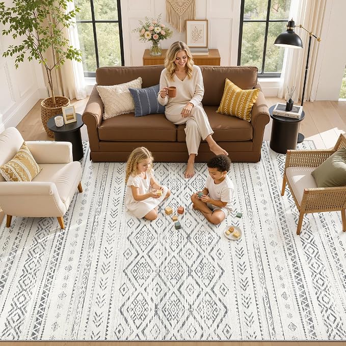 Nakagishi Area Rug Living Room Rugs: 5x7 Large Soft Machine Washable Boho - Image 8
