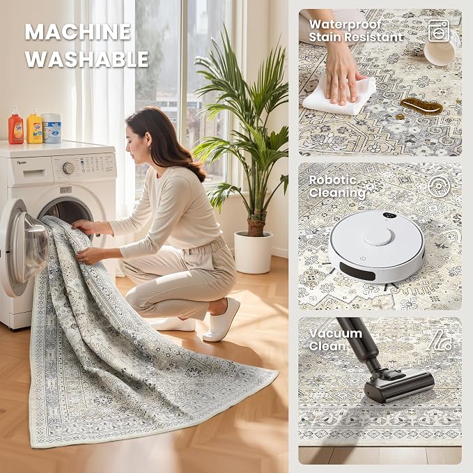zesthome 6x9 Area Rug, Super Soft Washable Rugs - Image 5