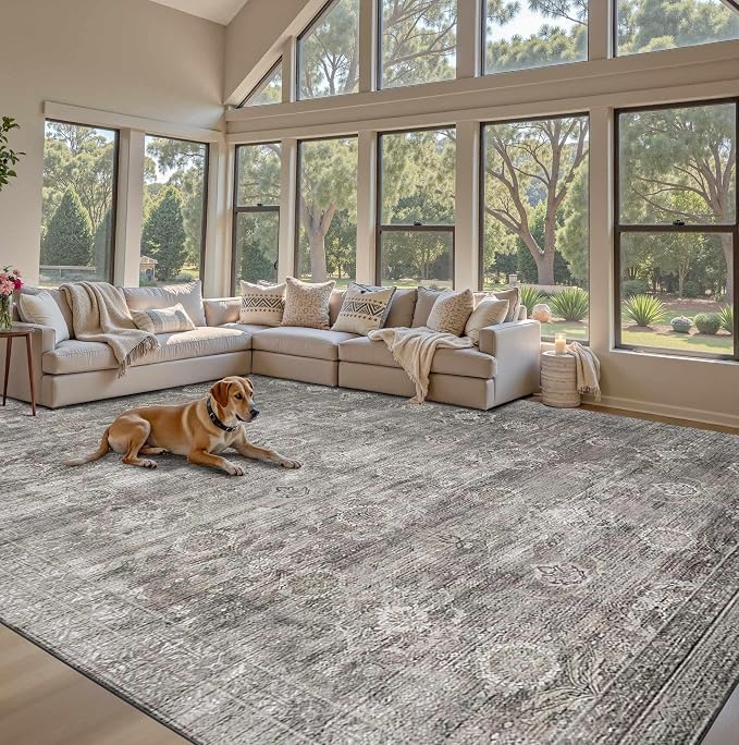 Rugxara 9x12 Area Rugs for Living Room Bedroom, Large Washable Rug, Non Slip & - Image 2