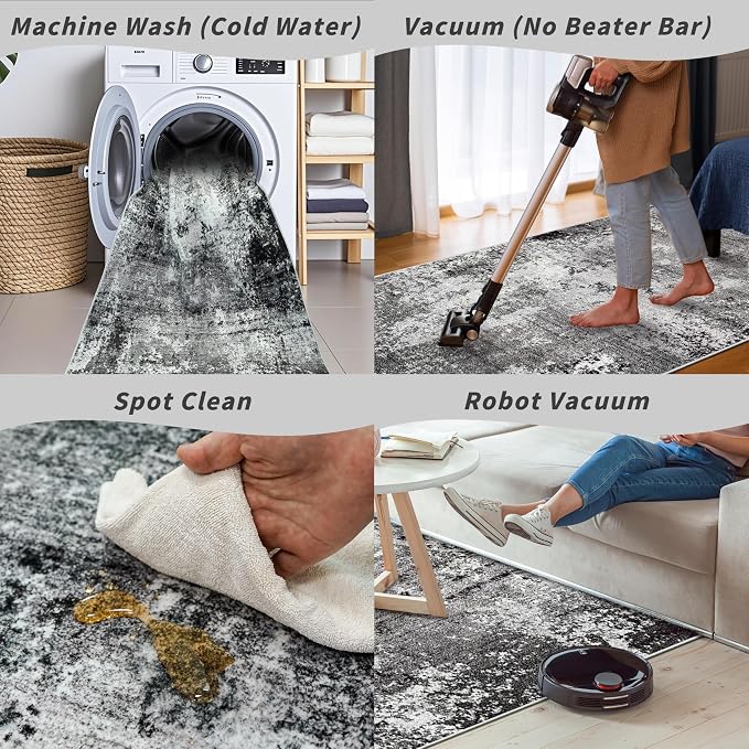 4x10 ft Extra Wide Hallway Rug – Non-Slip Washable Large Carpet Runner - Image 7