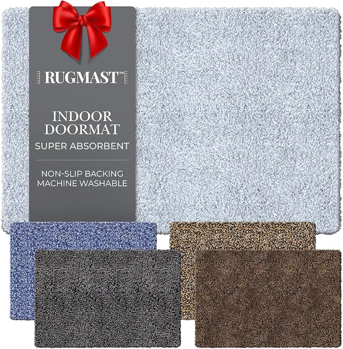 Premium Microfiber Indoor Door Mat – 20"x30" Washable Entry Mat, Waterproof by RugMast