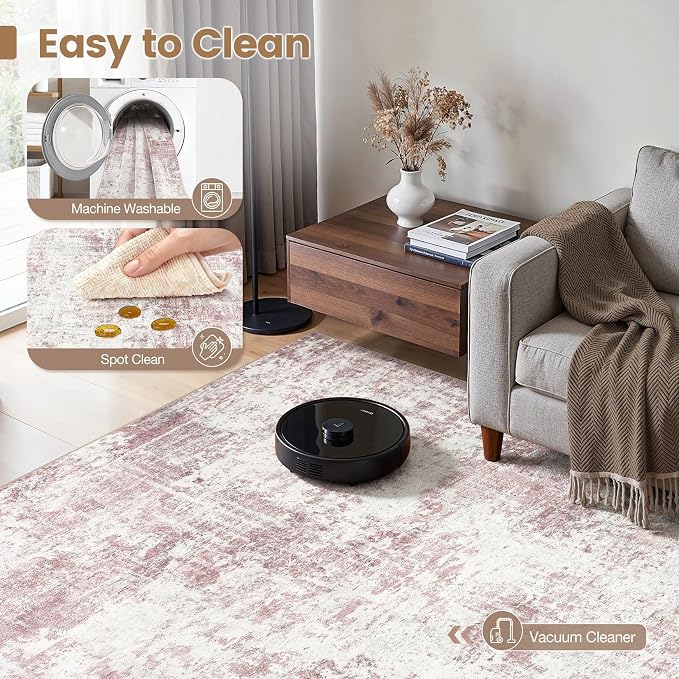 Washable 5x7 Area Rug for Living Room - Image 2
