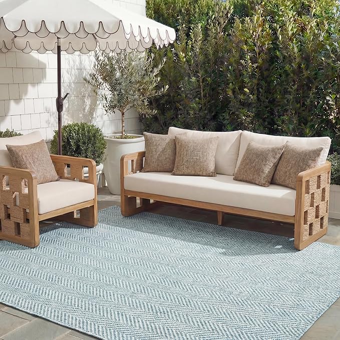 SAFAVIEH Outdoor Area Rug 8x11 by Unknown