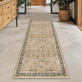 Natural Taupe 2x8 Runner Rug for Hallway, Long Runner Rug for Kitchen, Entryway by HazoHaus