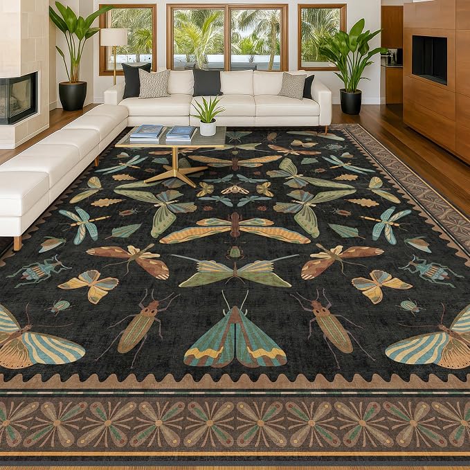 Big Black Area Rug for Living Room - Image 3