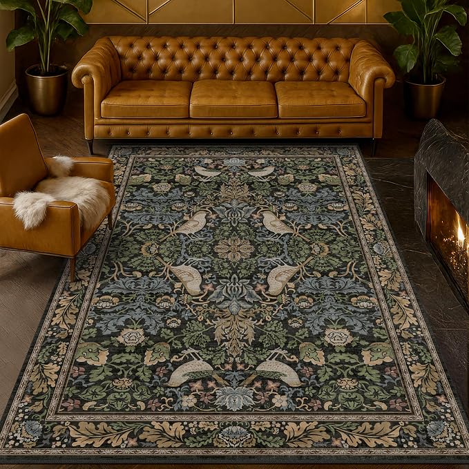 Hazo Haus Vintage Floral Area Rug 5x7 - Image 7