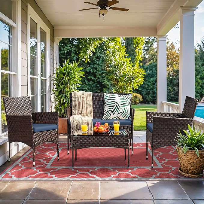 GENIMO 9' x 12' Outdoor Rug Waterproof - Image 2