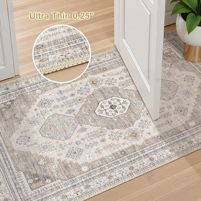 3x5 Washable Area Rug, Large Rugs - Image 6
