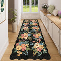 DUKINO 3x8 Washable Runner Rug, Soft Indoor Floral Non Slip Long Runner Rug by DUKINO