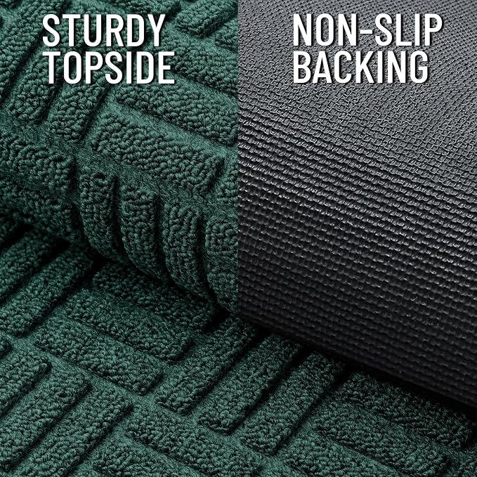OLANLY Front Door Mat Outside Entrance 35x23, Heavy Duty Sturdy Natural Rubber - Image 3