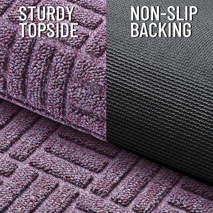 OLANLY Front Door Mat Outside Entrance 47x32, Heavy Duty Sturdy Natural Rubber - Image 3