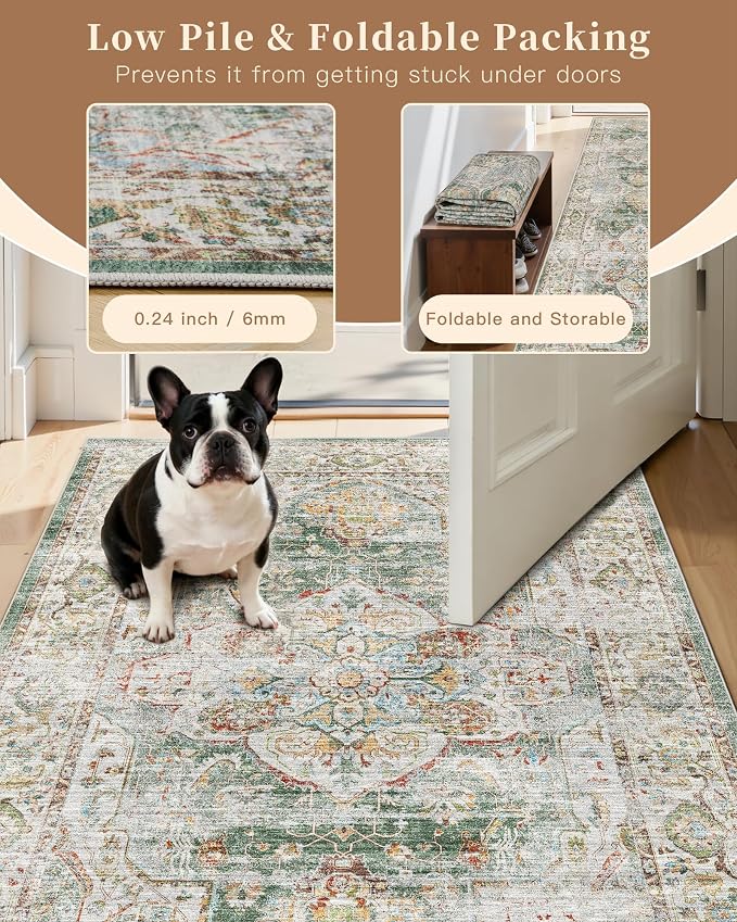 Madane Hallway Runner Rug 2x12, Extra Long Washable Runner Rugs - Image 10