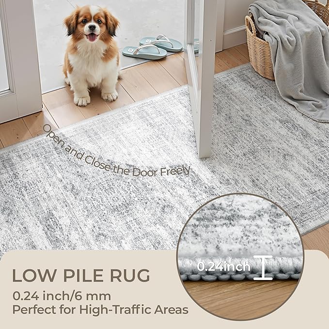 3x6 Runner Rug Non Slip, Thin Entryway Washable Rug - Image 6
