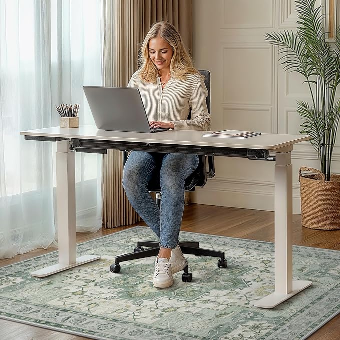 48"x72" Office Chair Mat for Hardwood Tile Floor, Under Desk Carpet Protector - Image 2