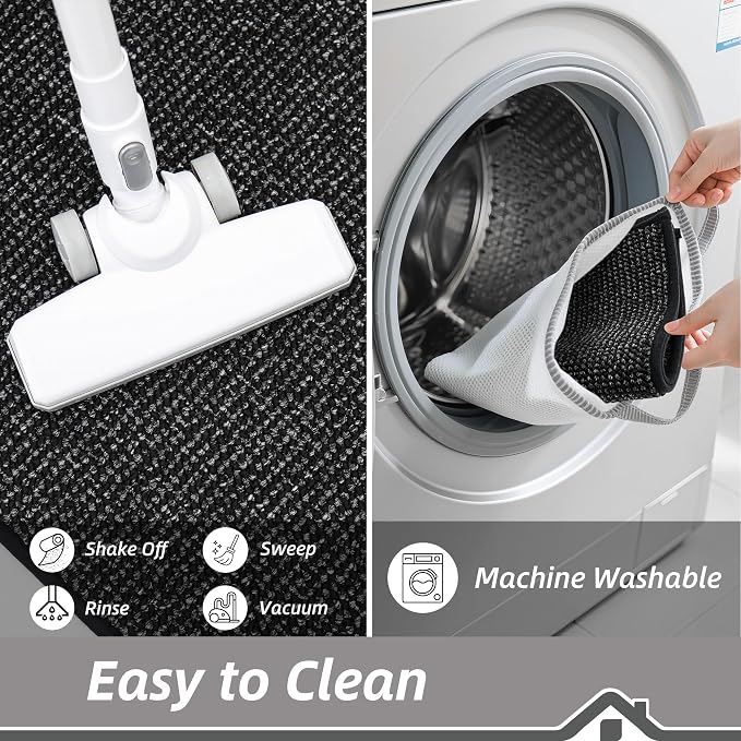 BEQHAUSE Dirt Trapper Door Mat 24" x 36", Non-Slip Washable Doormats Entrance - Image 7