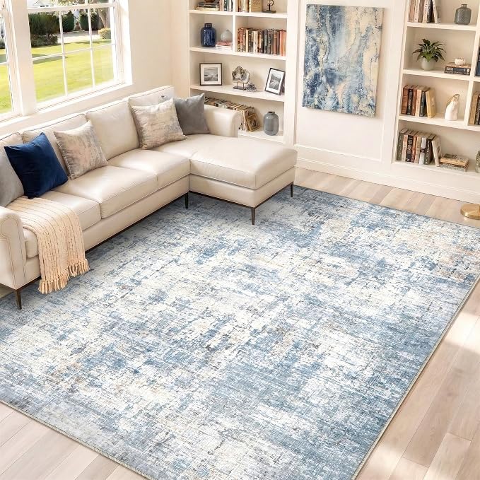 8x10 Area Rugs Washable Living Room Rug-No Slip Soft Carpets Modern Abstract - Image 3