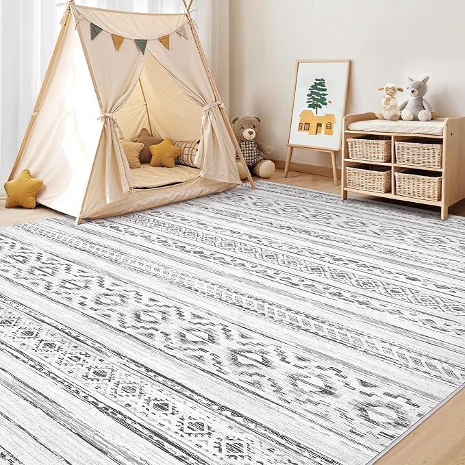 cotiled 9x12 Area Rugs Living Room Rug: Washable Boho Rugs - Image 7