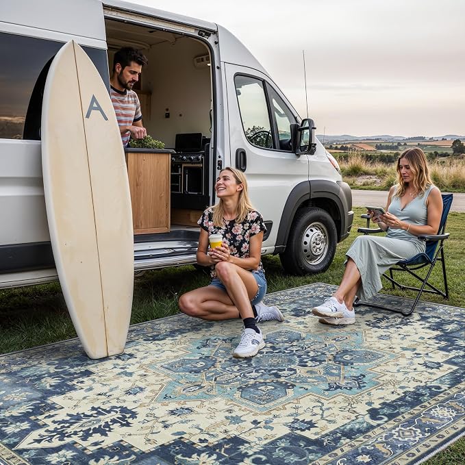 GENIMO Outdoor & Indoor Area Rug 8'x10', Waterproof, Non-Shedding, Easy Cleaning - Image 4