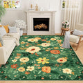 DUKINO 8x10 Area Rug, Floral Rugs by DUKINO