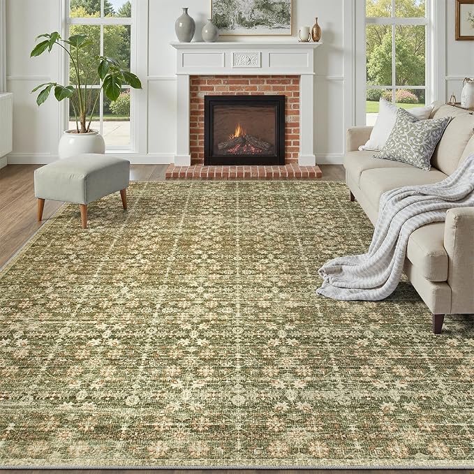 DCX 5x7 Neutral Rug, Kid & Pet Friendly by DCXWashableRug