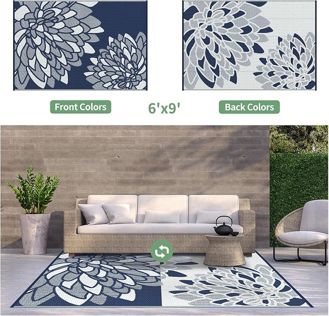 GENIMO Outdoor Rug 6' x 9' Waterproof - Image 2