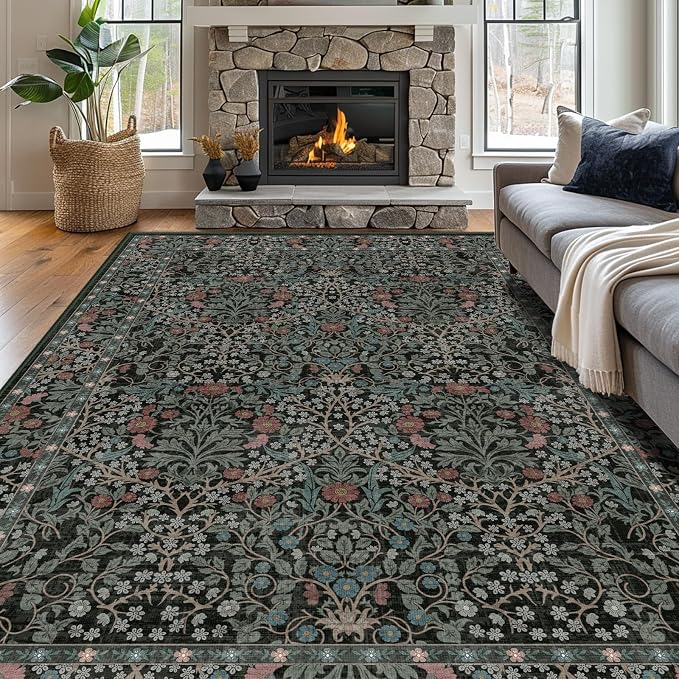 8x10 Washable Area Rugs for Living Room, Stain Resistant Vintage Rugs for by Unknown