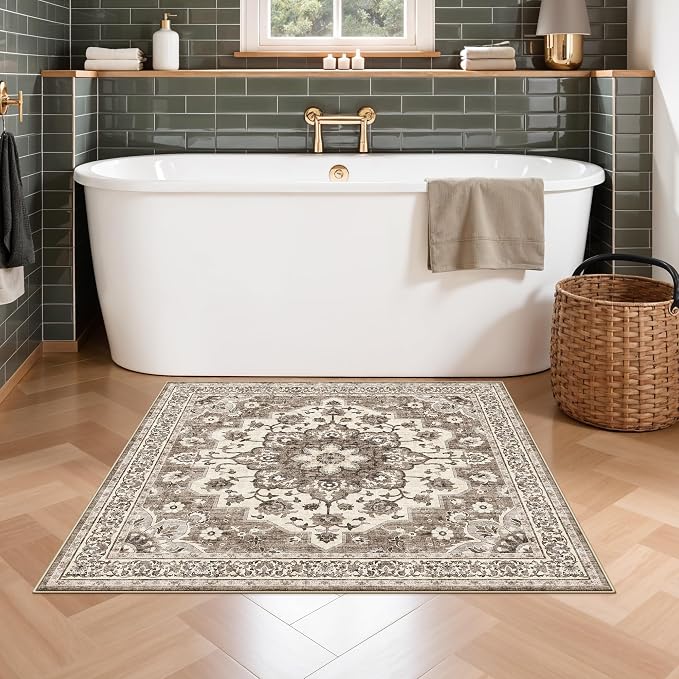 TOPRUUG Beige Washable Entry Rug - Image 4