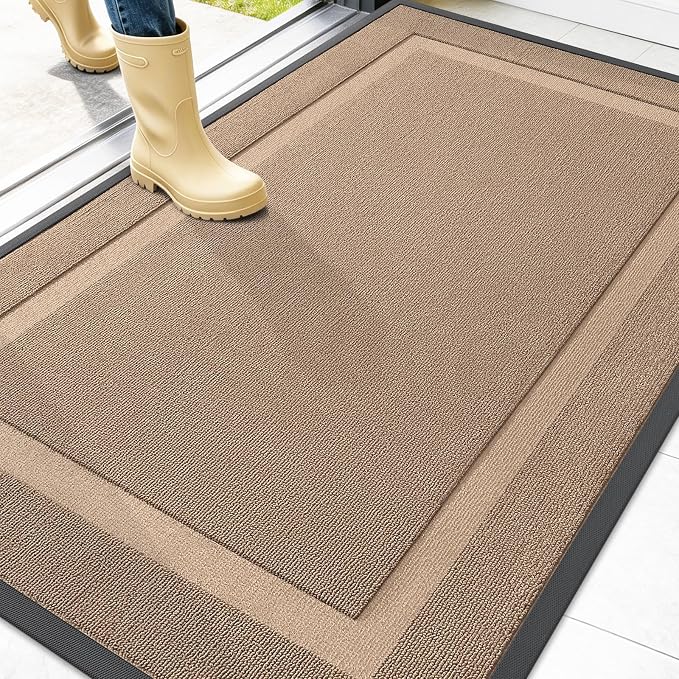 OLANLY Front Door Mat Indoor Outdoor Entrance, Waterproof All-Season, by OLANLY