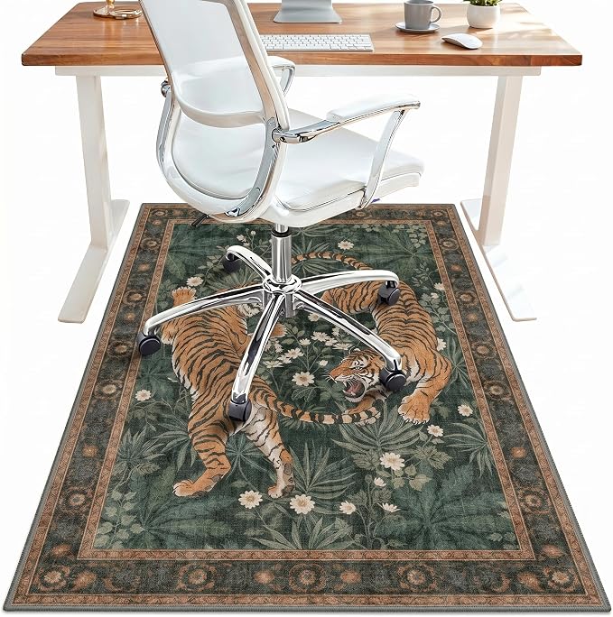 36"x60" Office Chair Mat for Hardwood Tile Floor, Under Desk Carpet Protector by BESBLEE