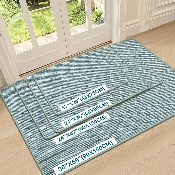 Ultra Thin Door Mat Indoor Entrance 24"x47", Low-Profile Indoor Door Mat - Image 2