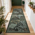 GarveeHome Forest Runner Rug 2.5x10, Botanical Low Pile Non Slip Stain by GarveeHome