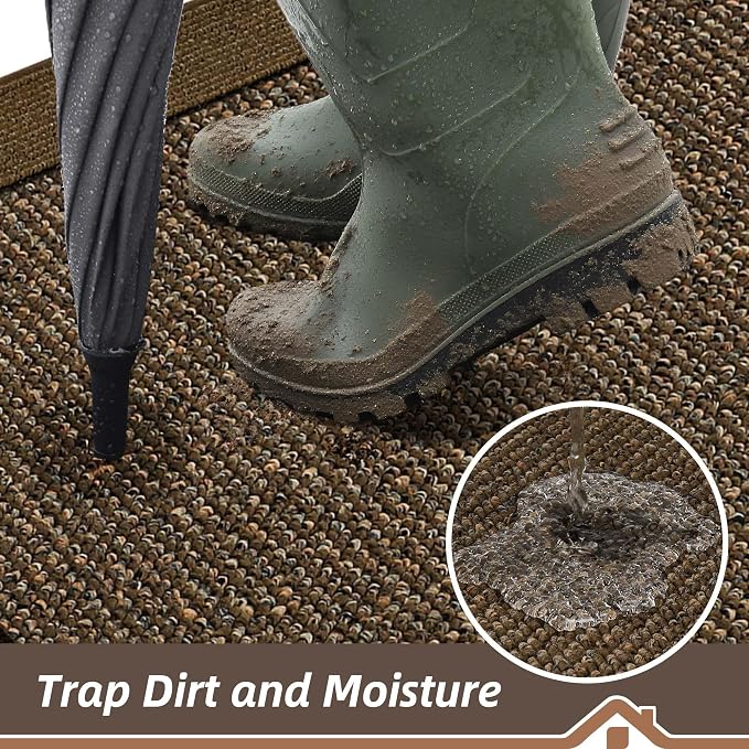 BEQHAUSE Indoor Door Mat 20" x 48", Dirt Trapper Door Mats Non-Slip Entryway - Image 3
