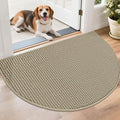 BEQHAUSE Dirt Trapper Door Mat 26" x 40" Half Circle Non-Slip Washable Doormats by BEQHAUSE
