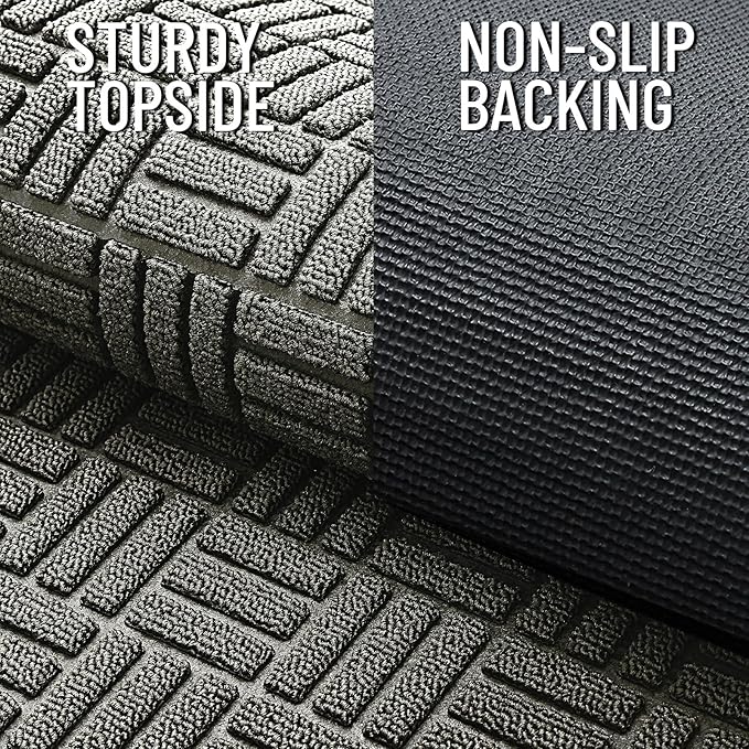 OLANLY Front Door Mat Outside Entrance 47x32, Heavy Duty Sturdy Natural Rubber - Image 4