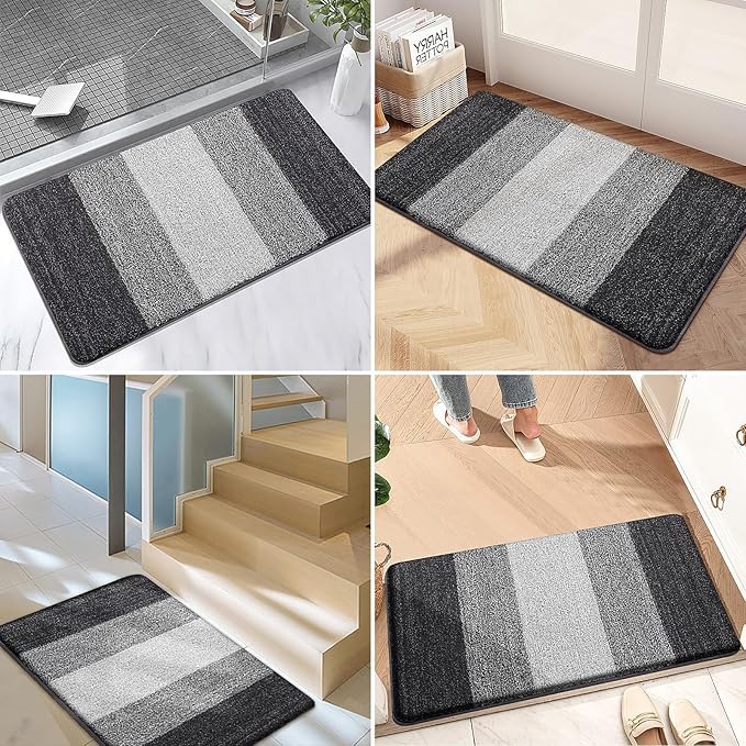 Kitinjoy Indoor Outdoor Door Mat, 44x32 Non-Slip Absorbent Dirt Trapper - Image 6