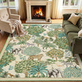 GarveeHome Jungle Animal Print Rug 5x7 Washable Area Rugs by GarveeHome