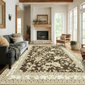 Browm Farmhouse Washable 9x12 Area Rugs by BILEEHOME