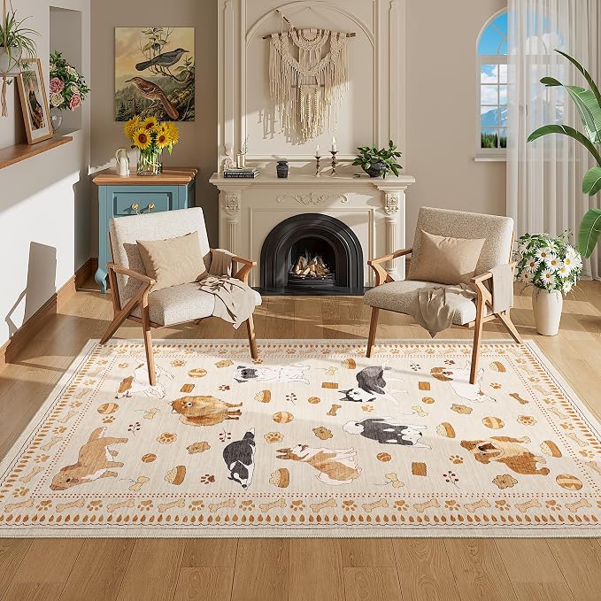 DUKINO 3x5 Area Rug, Lightweight Washable Entryway Rug - Image 6